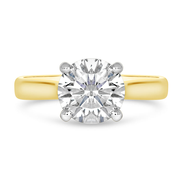 Rocks Round Diamond Solitaire Engagement Ring 1.80ct - Laboratory Grown Diamond