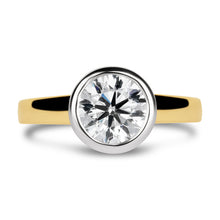 Load image into Gallery viewer, Rocks Bezel Set Round Brilliant Engagement Ring 1.50ct - Laboratory Grown Diamond