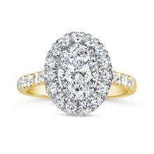 Load image into Gallery viewer, Oval Halo Engagment Ring 2.40ct - Laboratory Grown Diamond
