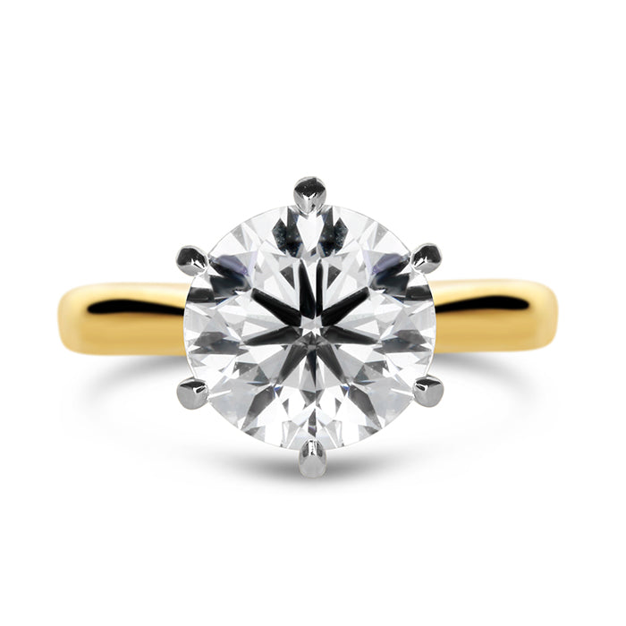 Round Brilliant 6 Claw Solitaire Engagement Ring 2.10ct