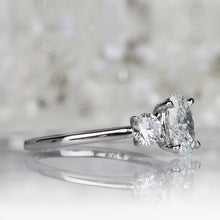Load image into Gallery viewer, Oval &amp; Round Brilliant Three Stone Engagement Ring 1.50ct - Laboratory Grown Diamonds
