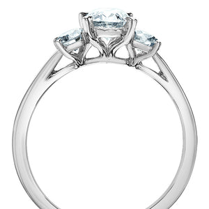 Oval & Round Brilliant Three Stone Engagement Ring 1.50ct - Laboratory Grown Diamonds