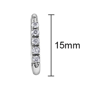 Rocks Diamond Oval Hoop Earrings - 0.25ct