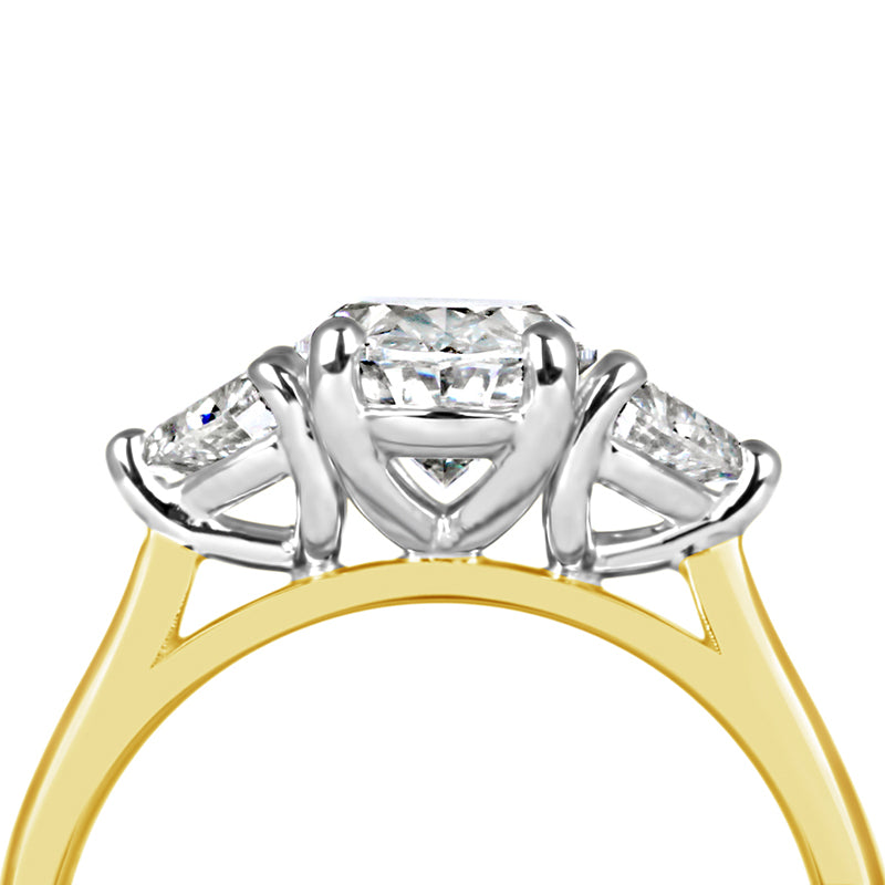 Oval Trillion Three Stone Engagement Ring – Rocks Jewellers