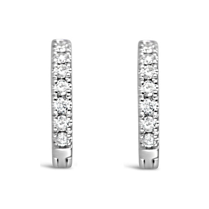 Rocks Diamond Huggie Hoop Earrings - 12mm