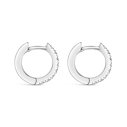 Rocks Diamond Huggie Hoop Earrings - 12mm