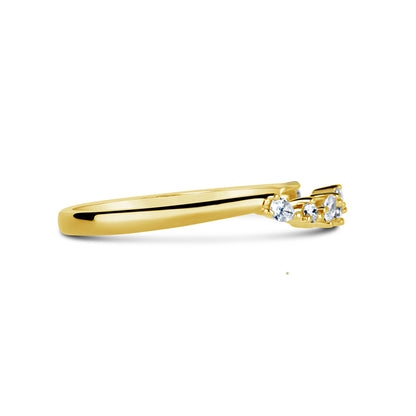 Pear &amp; Round Cut Multi Stone Diamond Ring