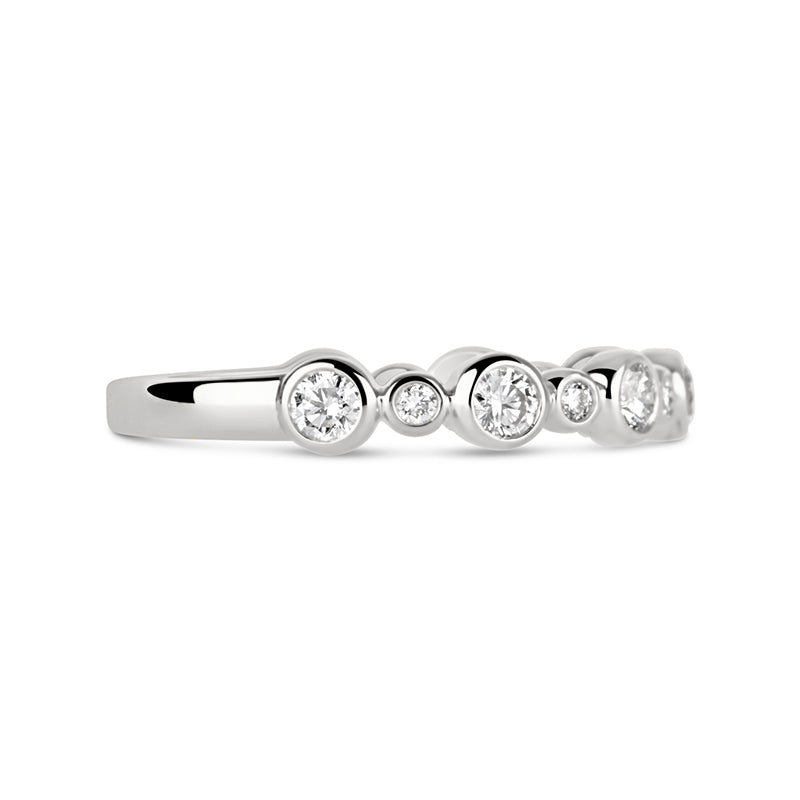 Multi Stone Diamond Bezel Set Ring