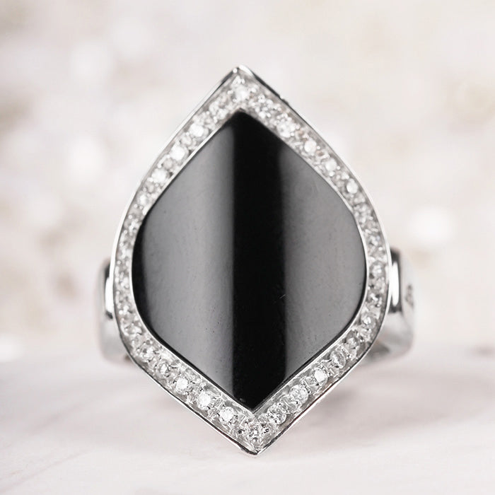 Salvini Diamond &amp; Onyx Ring - 0.25ct