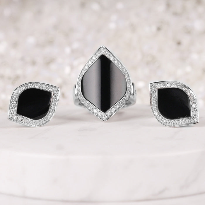 Salvini Diamond &amp; Onyx Ring - 0.25ct