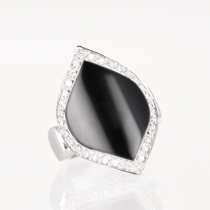 Salvini Diamond &amp; Onyx Ring - 0.25ct