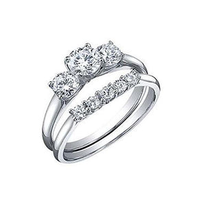 Round Brilliant Three Stone Engagement Ring