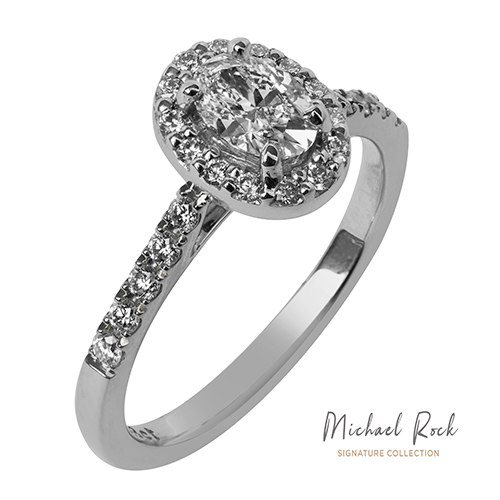 Michael Rock Signature Collection White Gold Oval