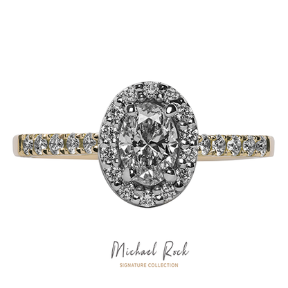 Michael Rock Signature Collection Yellow Gold Oval