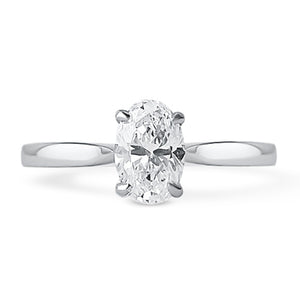 Oval Solitaire Engagement Ring 0.70ct