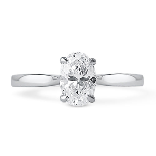 Oval Solitaire Engagement Ring 0.70ct