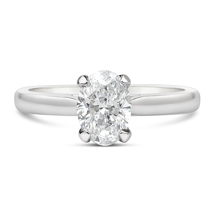 Oval Solitaire Engagement Ring 0.87ct