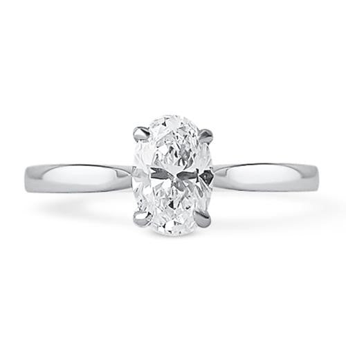 Oval Solitaire Engagement Ring 0.87ct