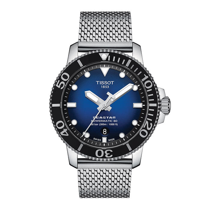 Tissot Seastar 1000 Powermatic 80 Watch -  T1204071104102 - 43mm