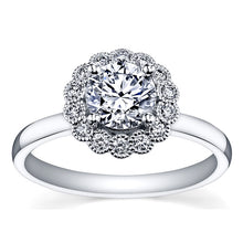 Load image into Gallery viewer, Round Brilliant Diamond Halo Engagment Ring