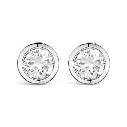 Bezel Set Diamond Stud Earrings - 0.25ct