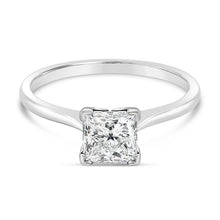 Load image into Gallery viewer, Princess Solitaire Engagement Ring