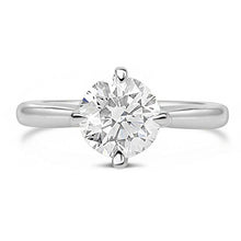 Load image into Gallery viewer, Diamond Solitaire Engagement Ring With A Diamond Set Mount - 1.03ct