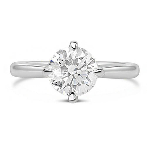 Diamond Solitaire Engagement Ring With A Diamond Set Mount - 1.03ct