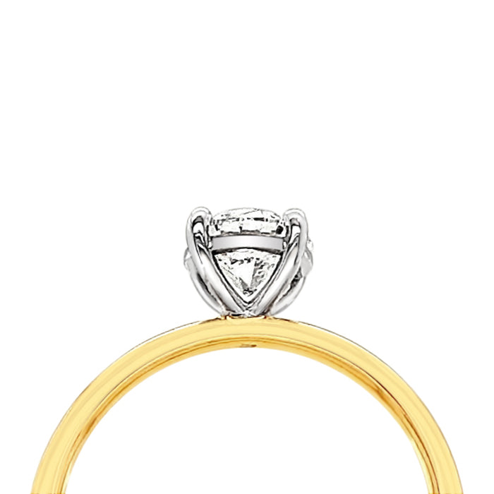 Super Slim Round Brillaint Solitaire Engagement Ring 0.83ct