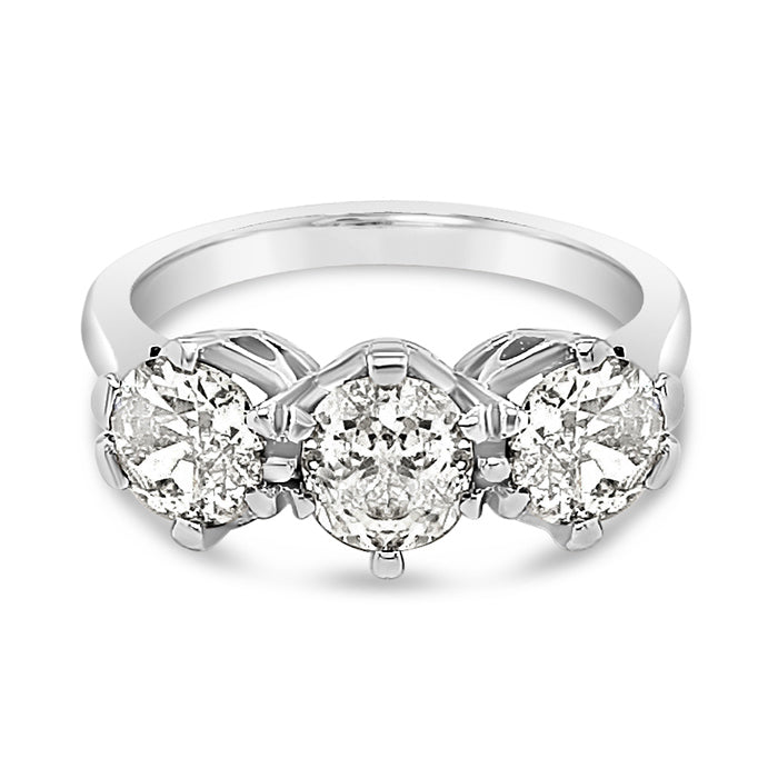 Rocks Vintage Three Stone Diamond Ring -1.92ct