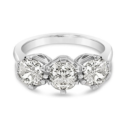 Rocks Vintage Three Stone Diamond Ring -1.92ct