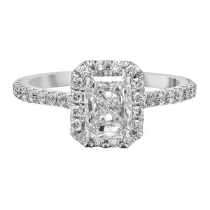 Emerald Halo Engagement Ring 1.17ct - Laboratory Grown Diamond