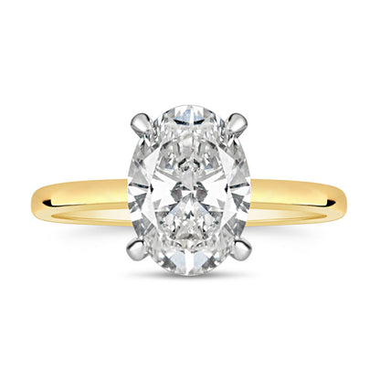 Oval Hidden Halo Solitaire 1.00ct - Laboratory Grown Diamond