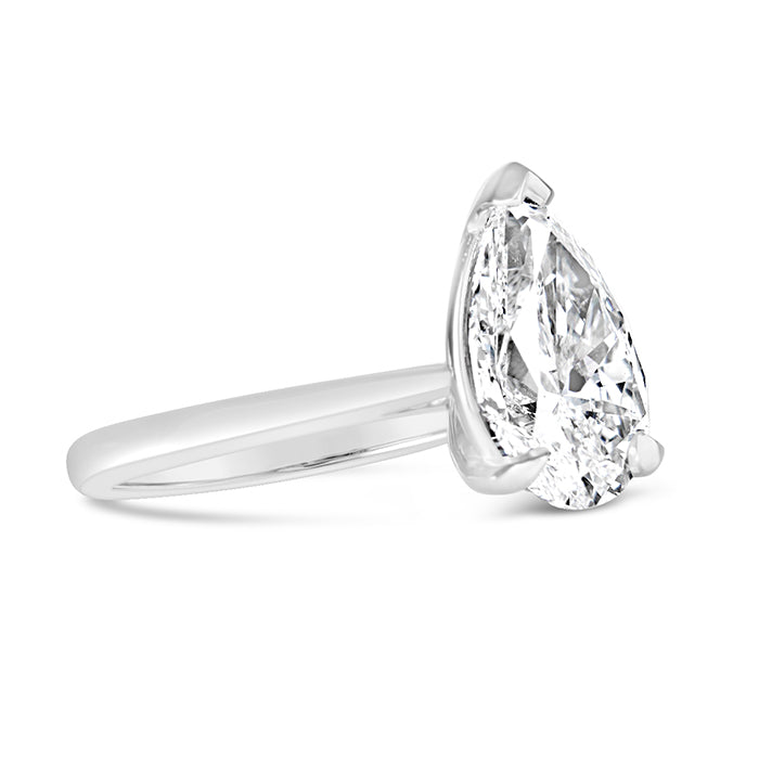 Pear Solitaire Engagment Ring 3ct - Laboratory Grown Diamond