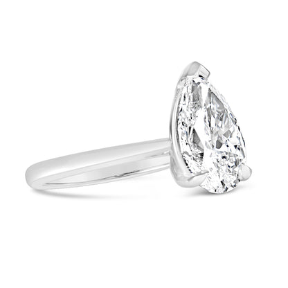 Pear Solitaire Engagment Ring 3ct - Laboratory Grown Diamond