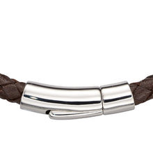 Load image into Gallery viewer, Little Star Dan Brown Leather Braided Bracelet