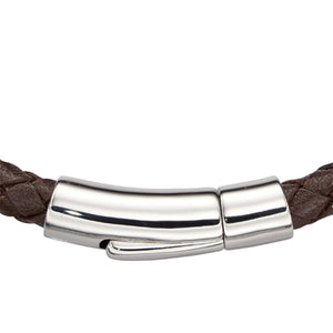 Little Star Dan Brown Leather Braided Bracelet