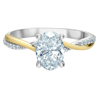 Oval Solitaire Twist Engagement Ring 1.60ct - Laboratory Grown Diamond