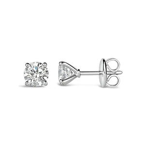 Rocks Diamond Solitaire 'Martini' Stud Earrings - 0.61ct