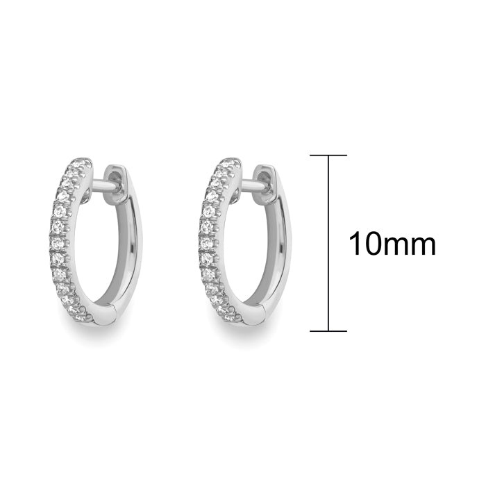 Rocks Diamond Hoop Earrings