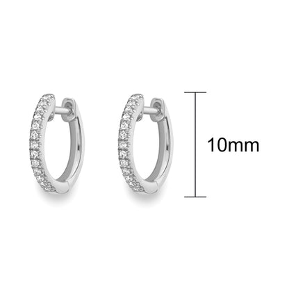 Rocks Diamond Hoop Earrings