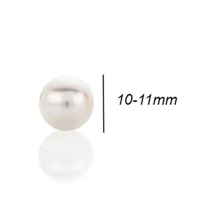 Rocks Freshwater Pearl Stud Earrings - 10-11mm