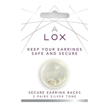 Load image into Gallery viewer, Rocks Chic Collection Lox Secure Earring Backs Silver Tone