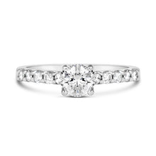Load image into Gallery viewer, Round Brilliant Solitaire with Diamond Set Shoulders