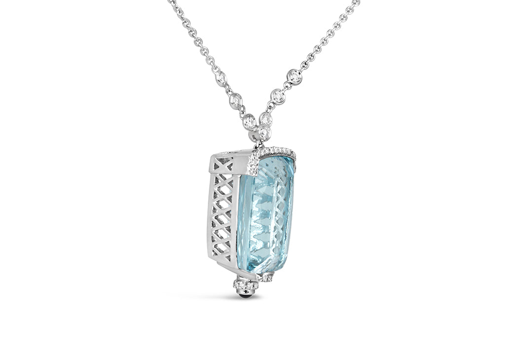 Favero Aquamarine &amp; Diamond Pendant