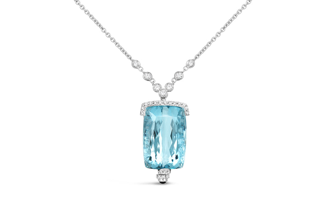 Favero Aquamarine &amp; Diamond Pendant