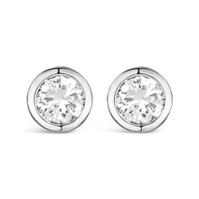 Load image into Gallery viewer, Rocks Rubover Diamond Solitaire Stud Earrings - 0.32ct