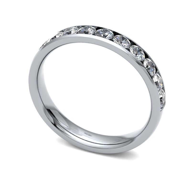 Ladies Channel Set Wedding Ring - 0.75ct