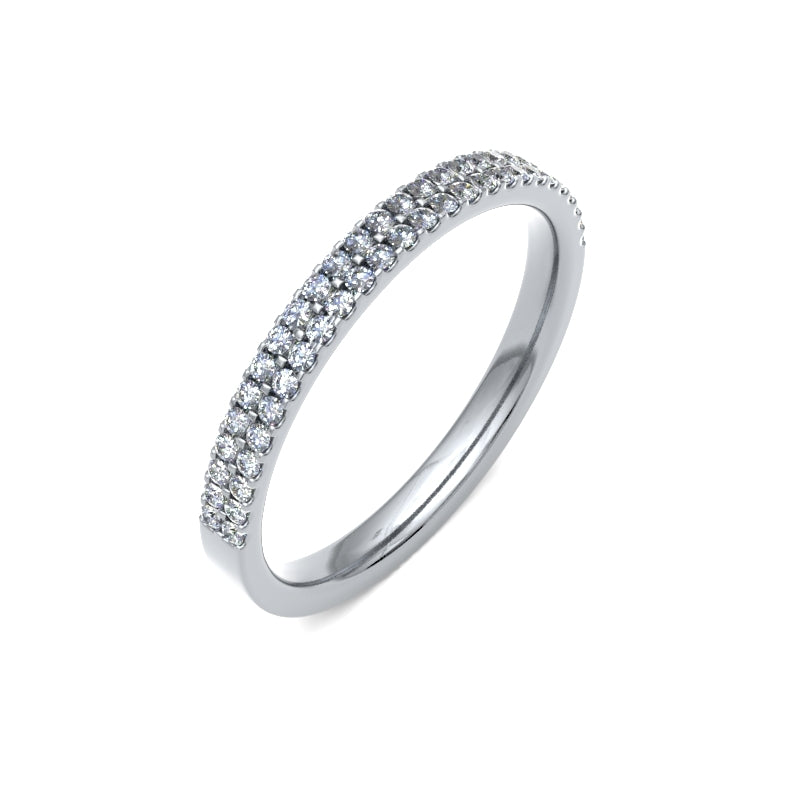 ROUND BRILLIANT DOUBLE ROW CLAW - 0.25ct