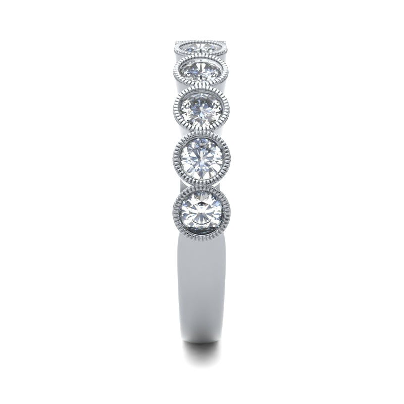 ROUND BRILLIANT CUT MILLGRAIN BEZEL - 0.50ct